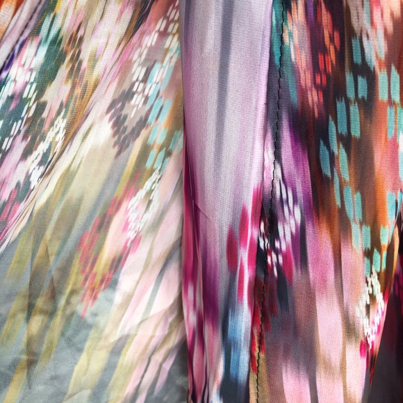 Zara Watercolor & Ikat Light & Flowy Sundress Size Small - Picture 7 of 12